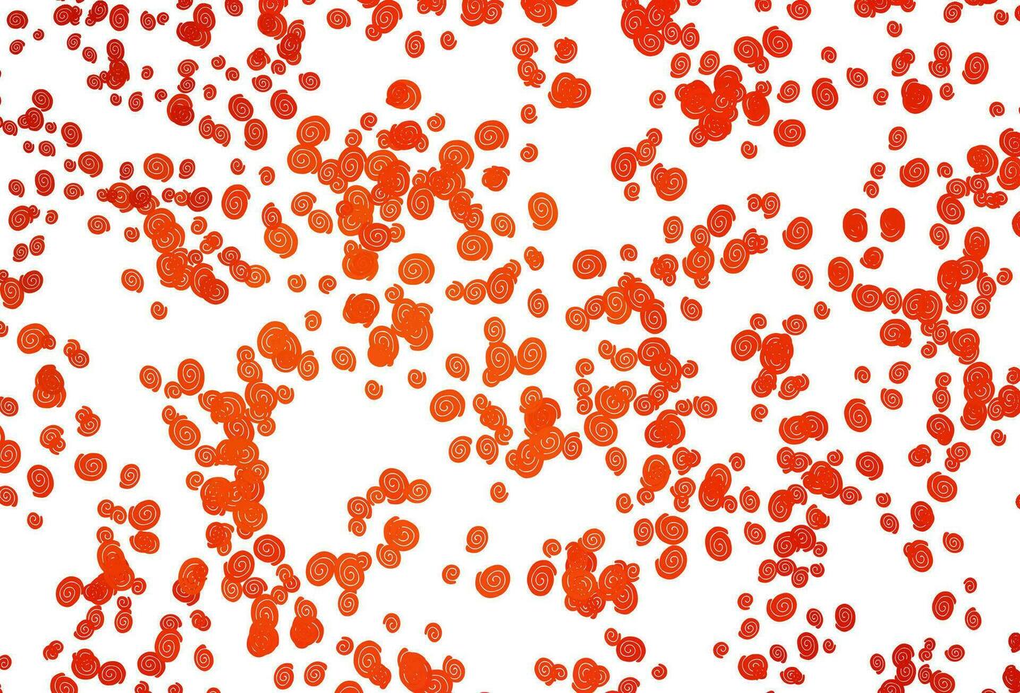 Light Orange vector background with curved circles.