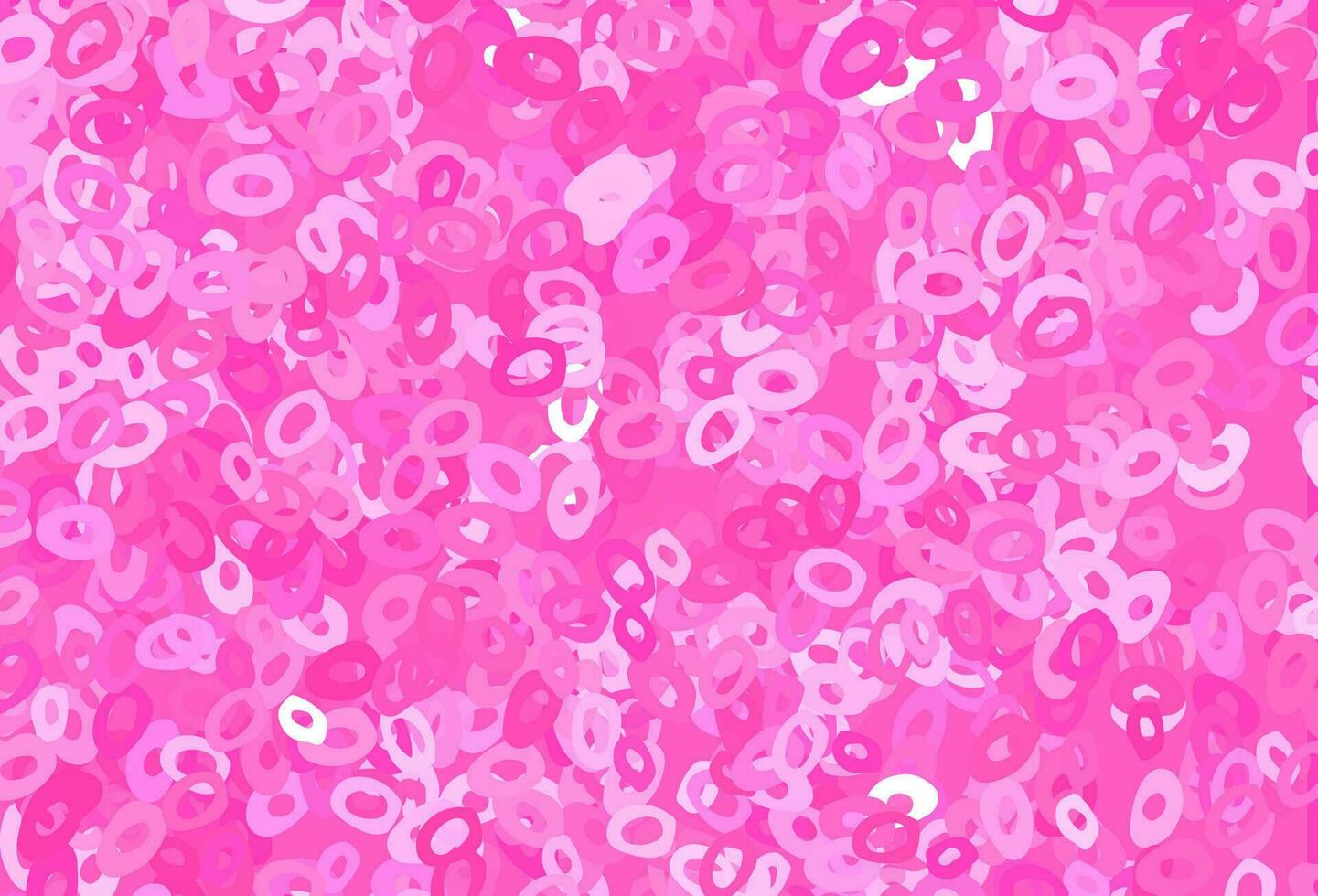 Light Pink vector background with bubbles.