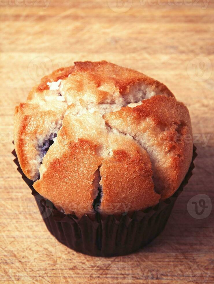Tasty muffin closeup photo