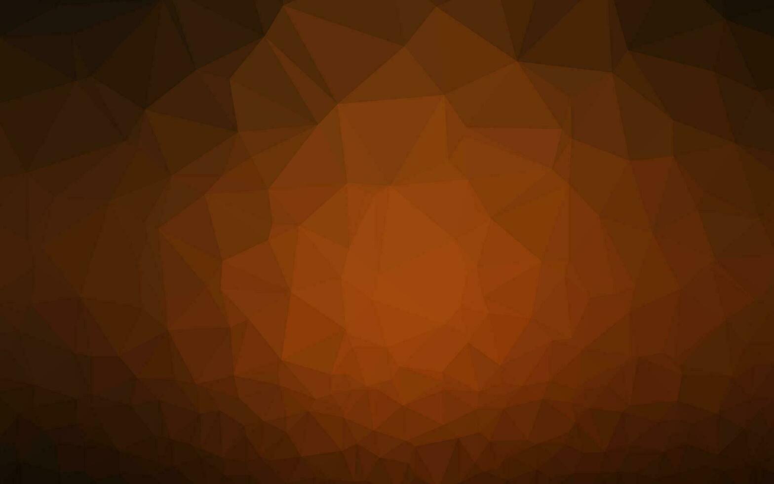 Dark Yellow, Orange vector polygon abstract layout.