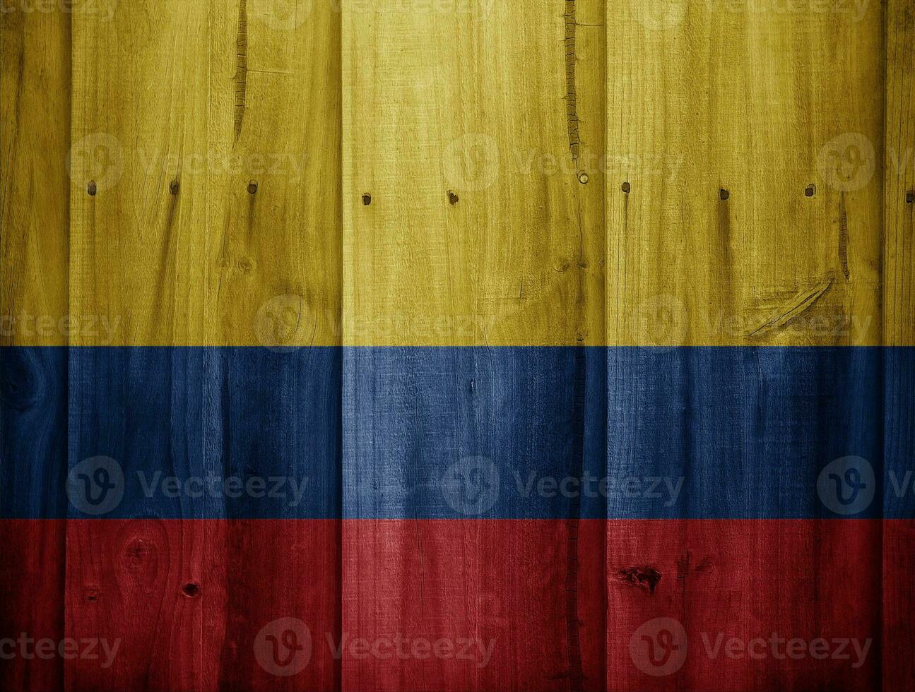 wooden texture with flag photo