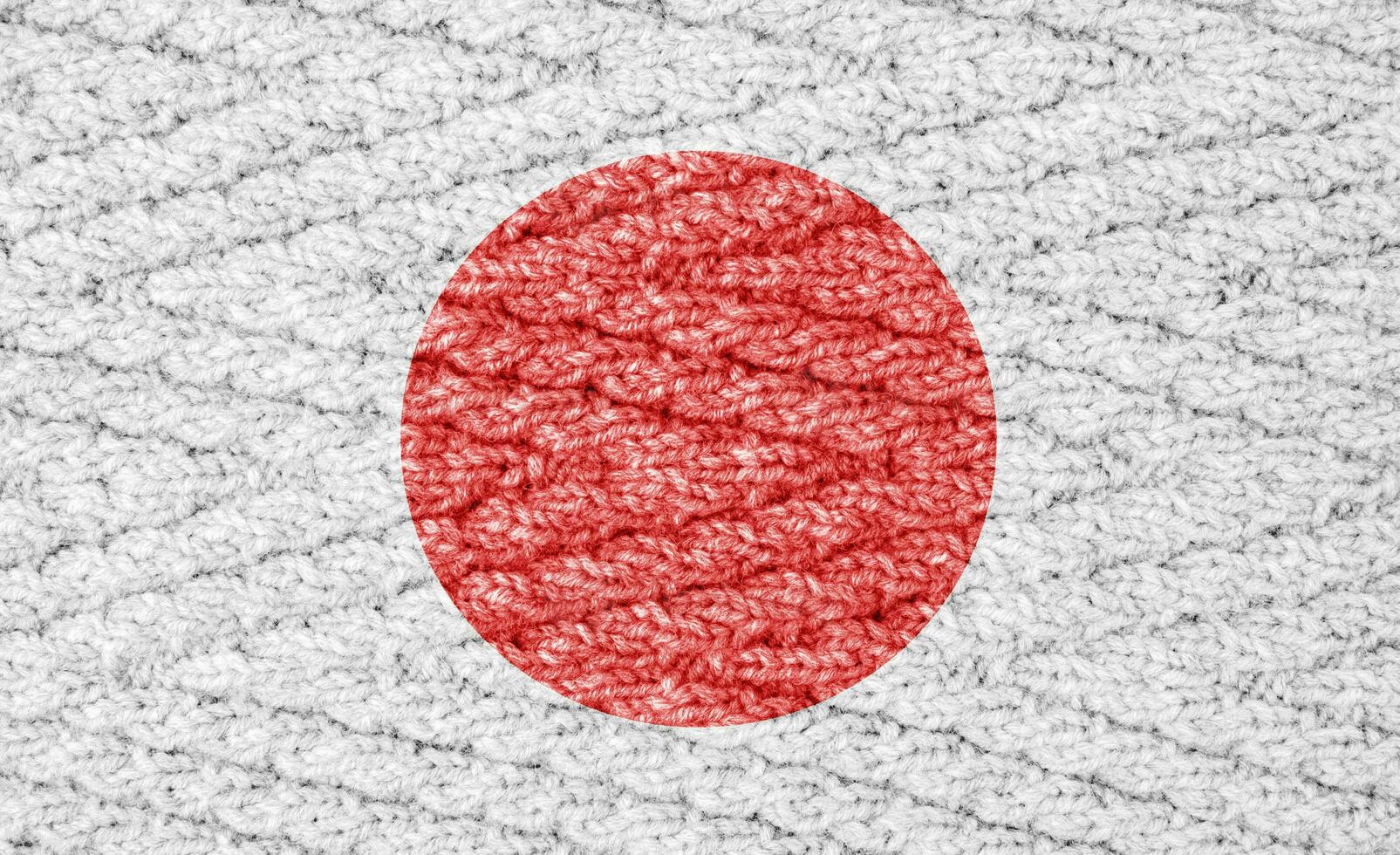 Flag on the knitted surface photo