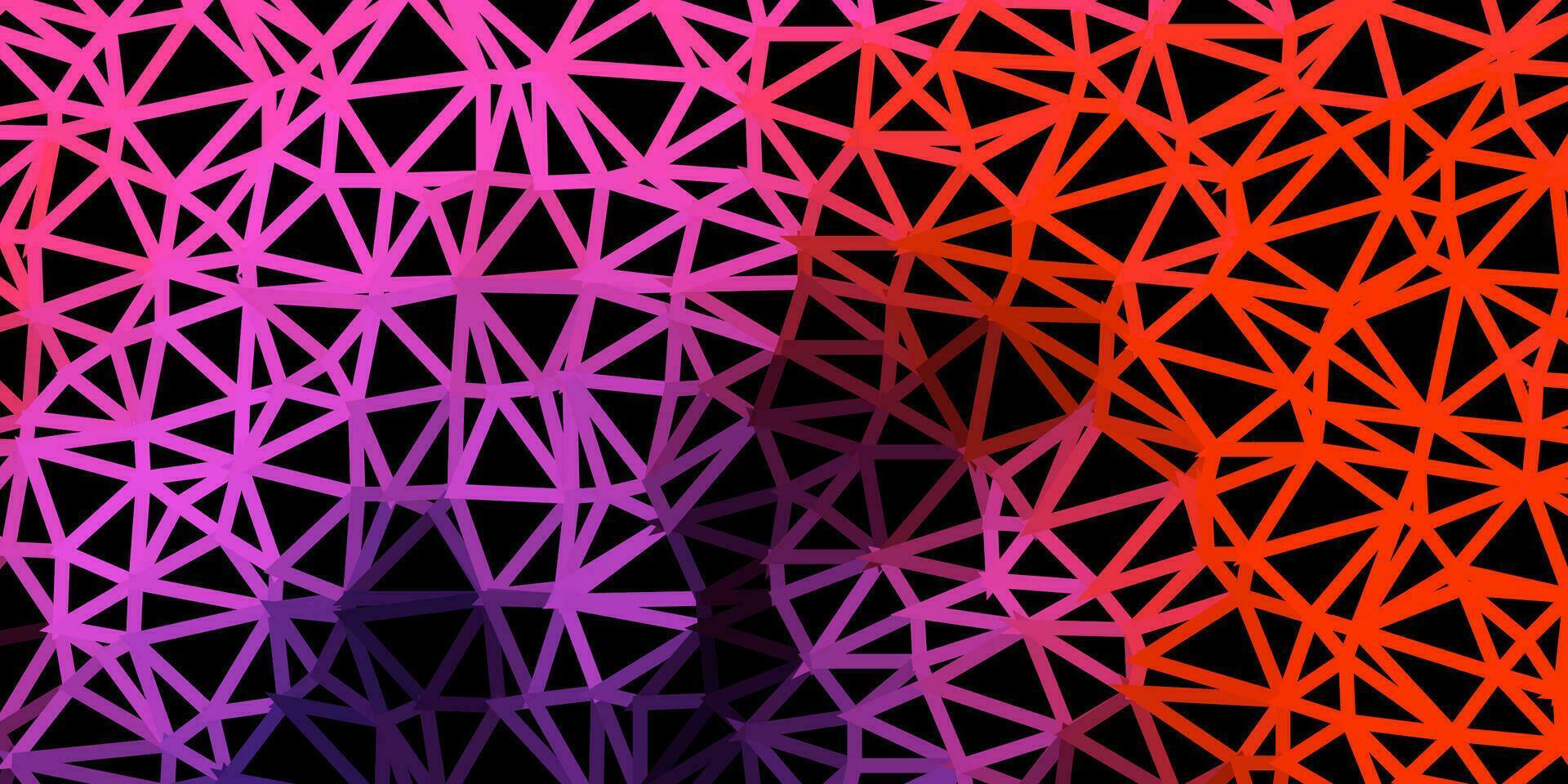 Dark pink, red vector gradient polygon wallpaper.