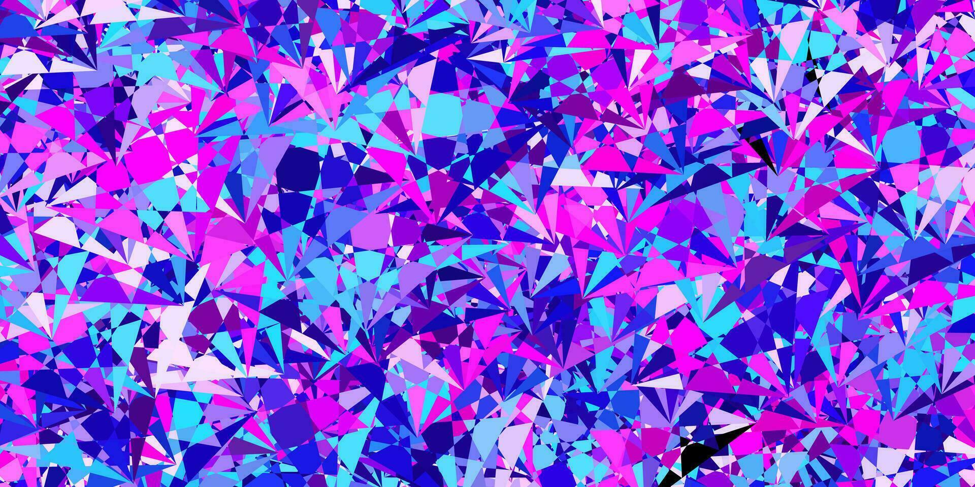Fondo de vector de color rosa oscuro, azul con triángulos.