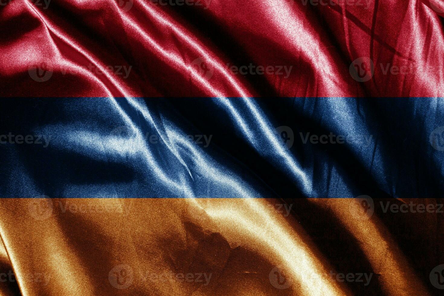 Flag painted on the silk background photo
