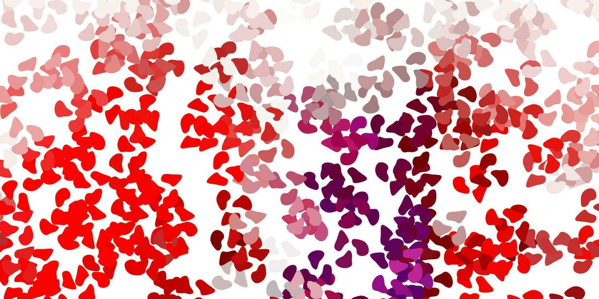 Light pink, red vector background with random forms.