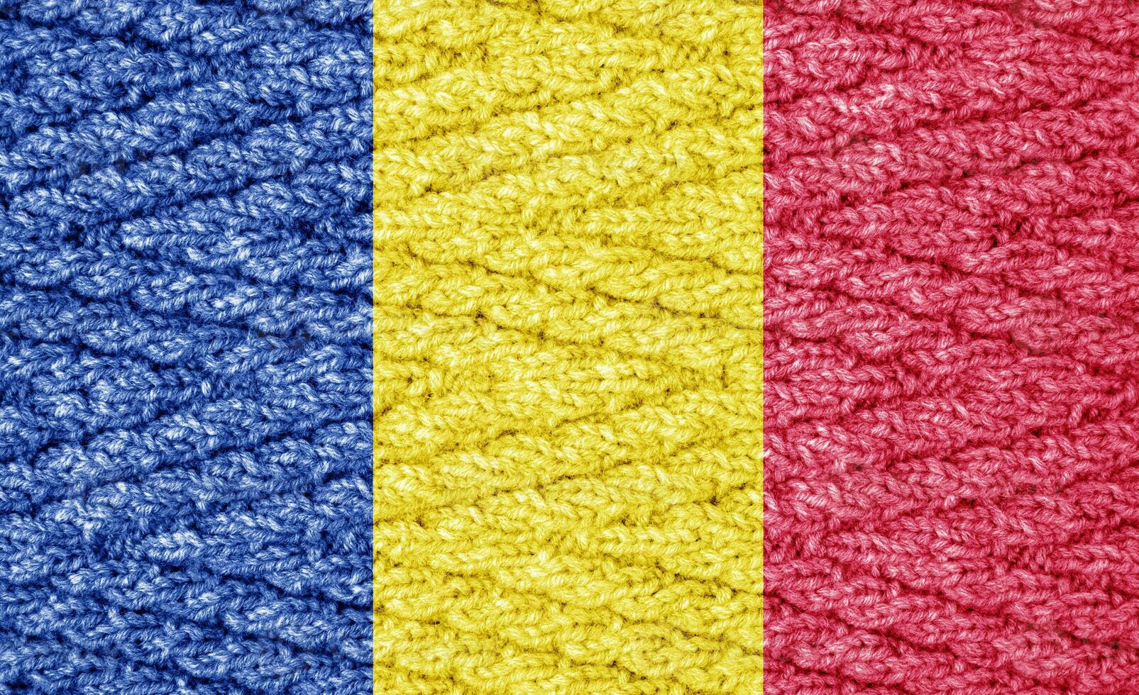 Flag on the knitted surface photo