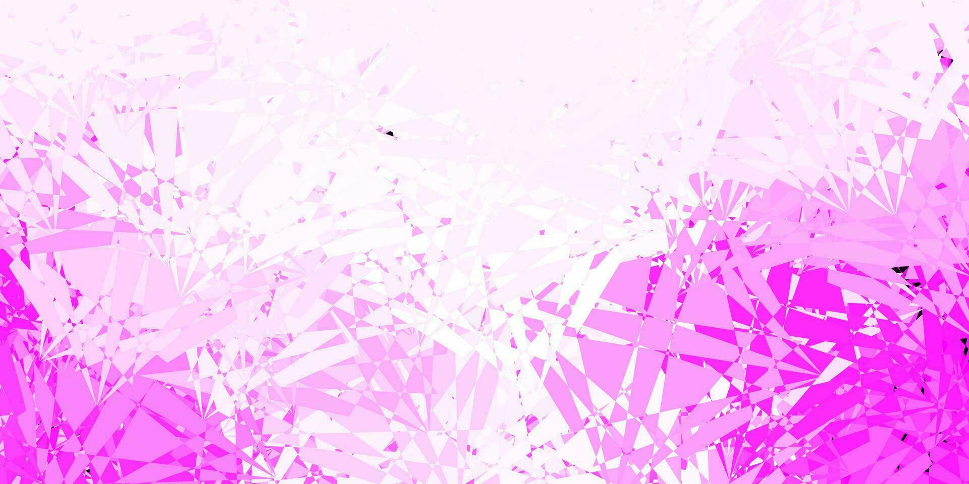 Dark Pink vector backdrop with triangles, lines.