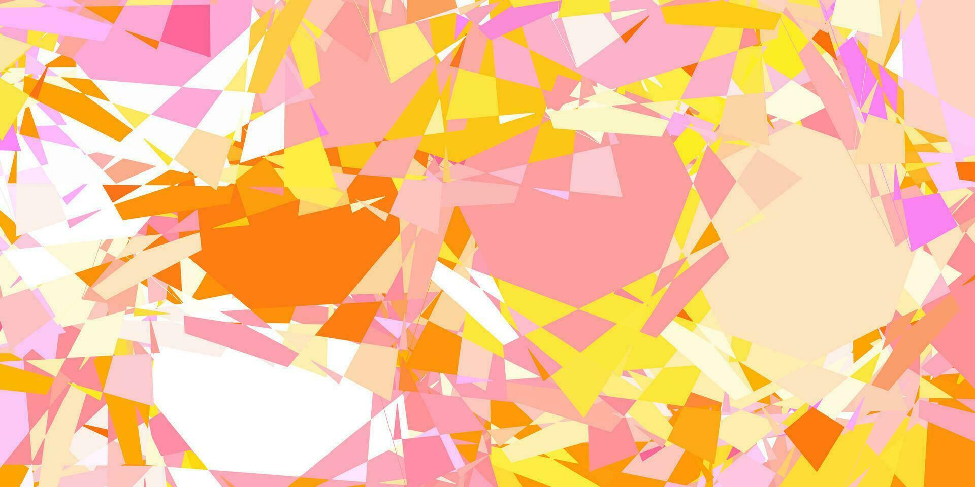 Light Pink, Yellow vector layout with triangle forms.