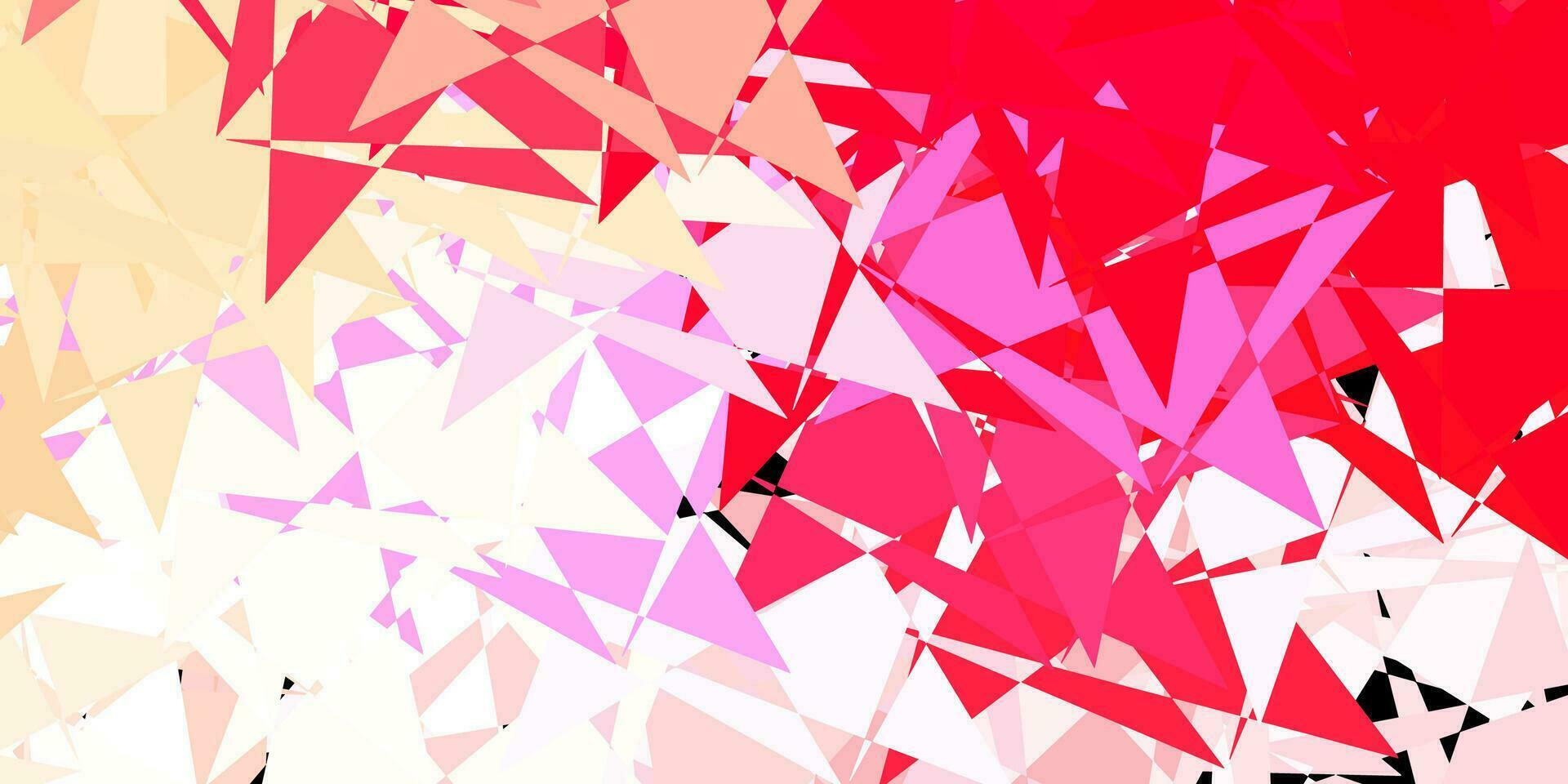 Light pink, yellow vector pattern with polygonal shapes.