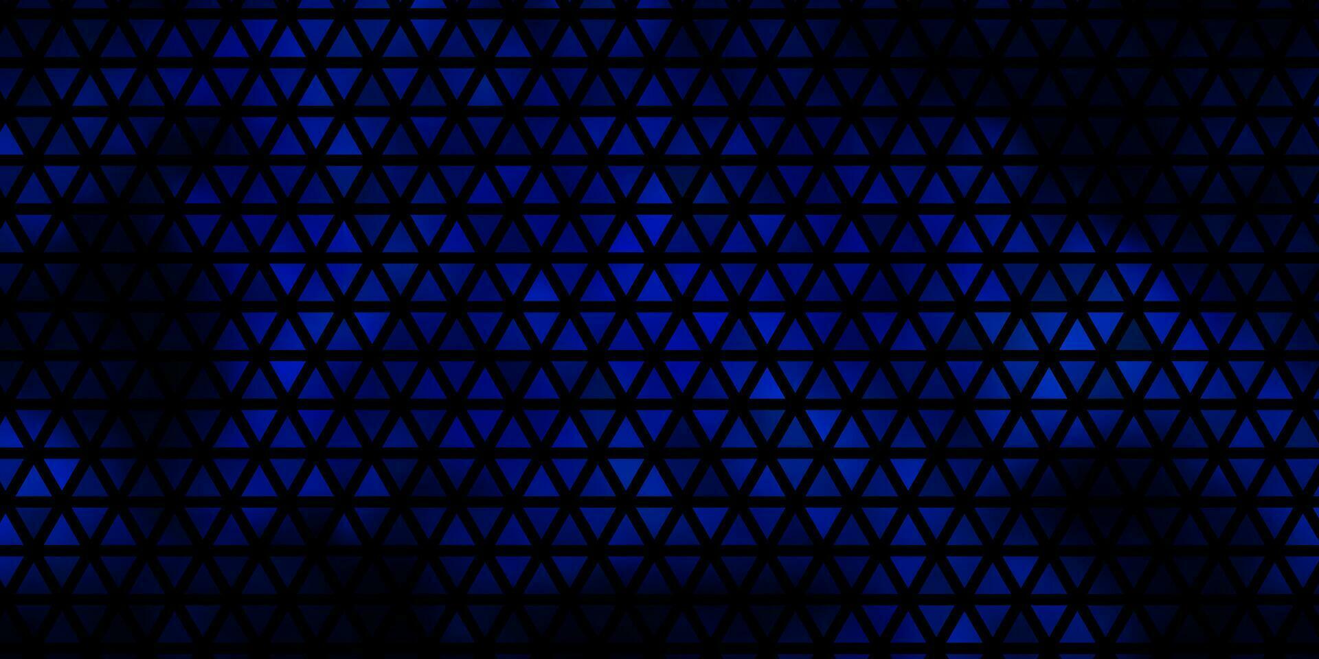 Dark BLUE vector backdrop with lines, triangles.