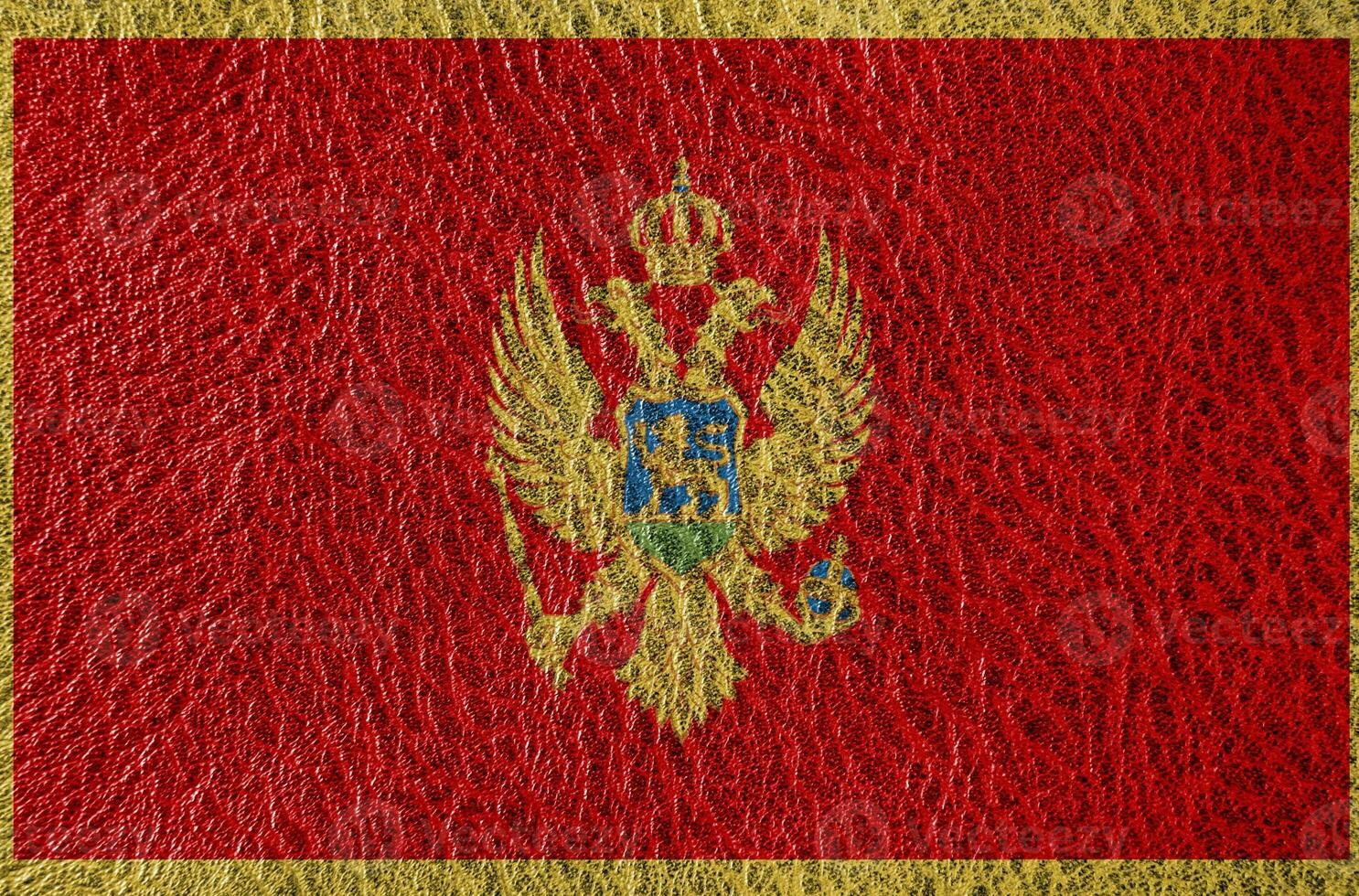 abstract leather texture with the flag photo