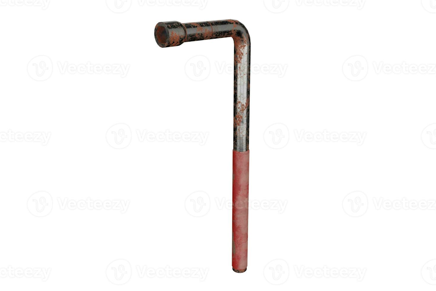 3d rendering tire bolt wrench isolated on white background photo