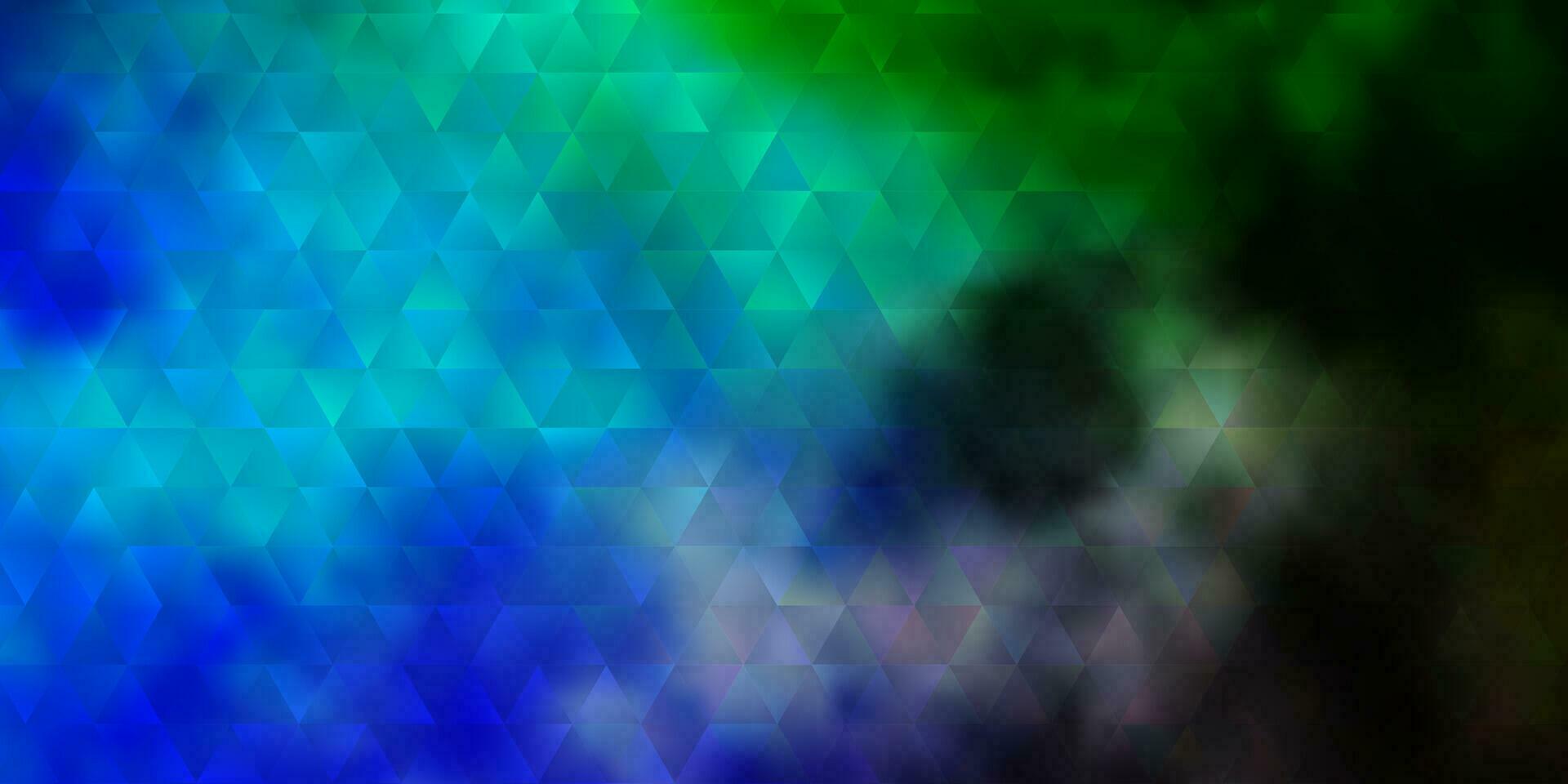 Light Blue, Green vector background with triangles.