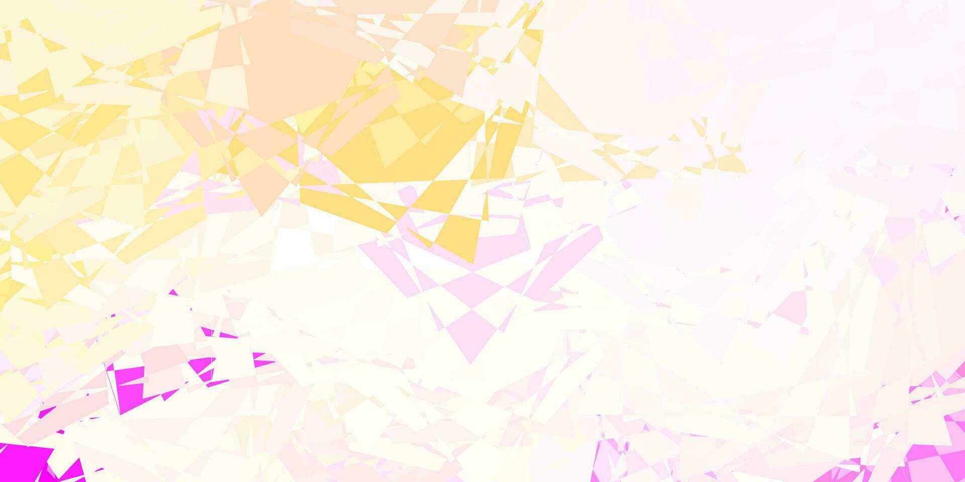 Light Pink, Yellow vector template with triangle shapes.