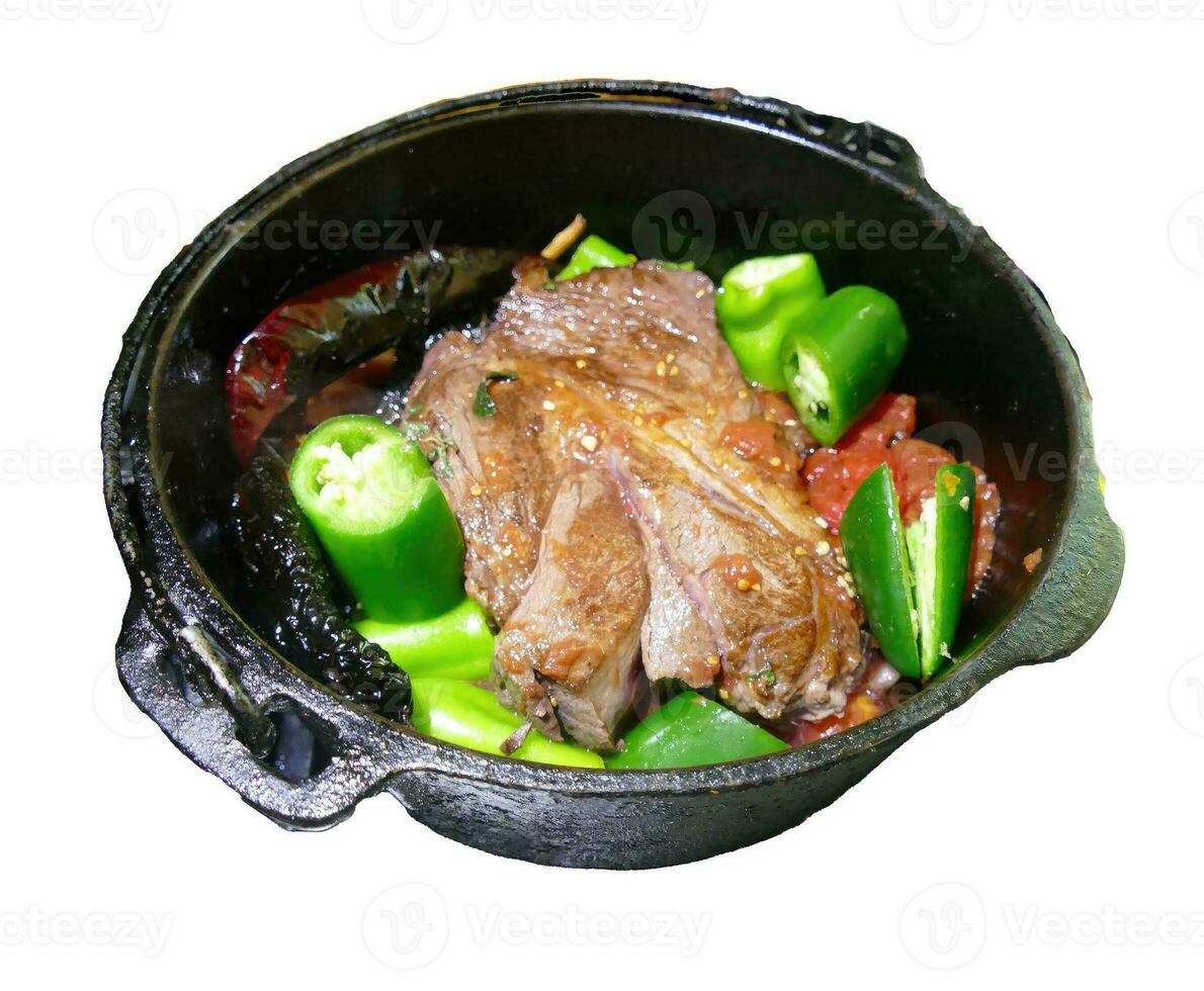 Braised beef pot roast with  jalapenos and Mexican chilis photo