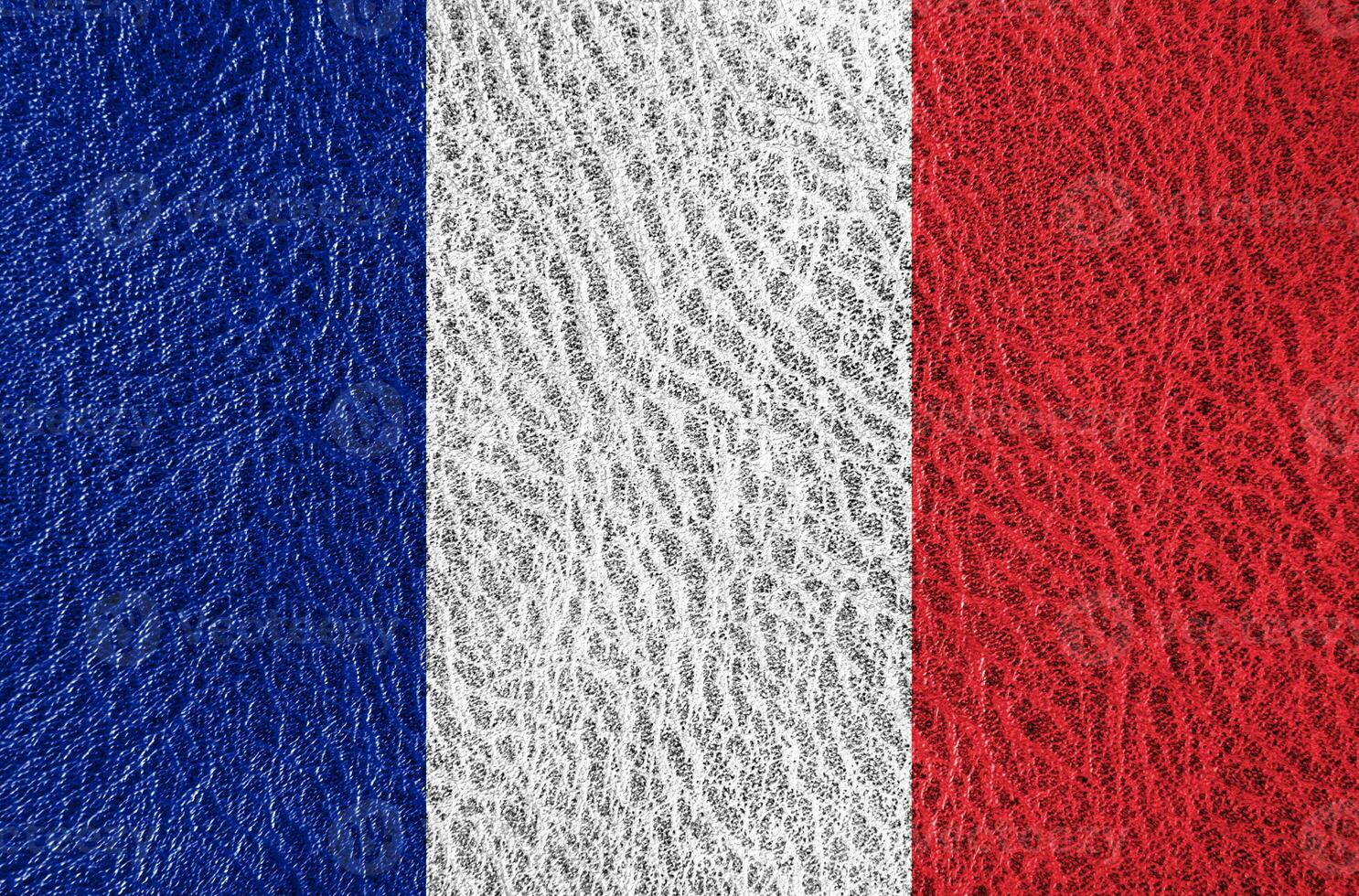 abstract leather texture with the flag photo