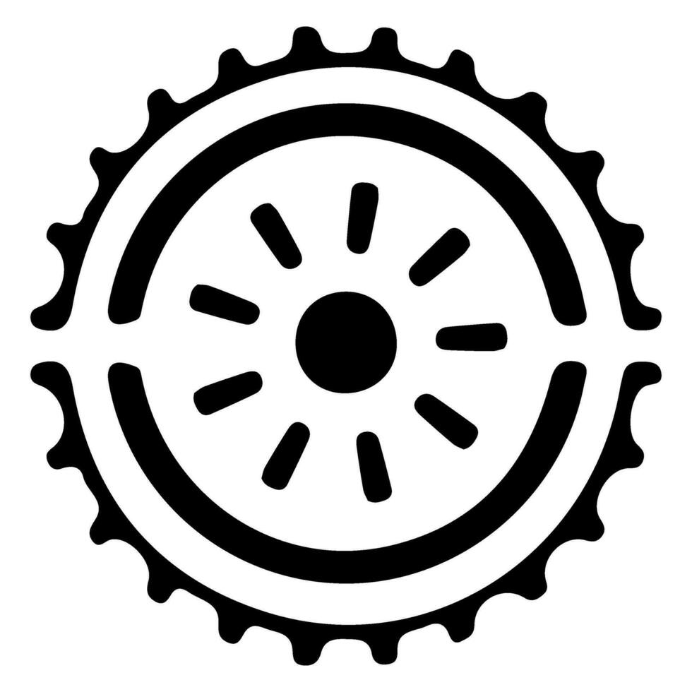 AI generated Gear Setting outline icon for apps, websites, logo. Gear symbol black line cogwheel sign vector