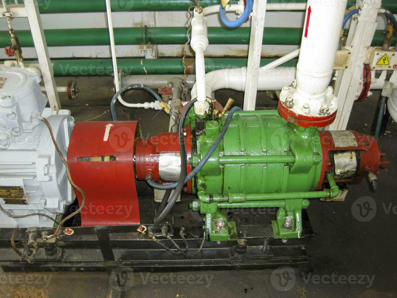 Centrifugal oil pump. Pumping water treatment module. Oil equipm photo