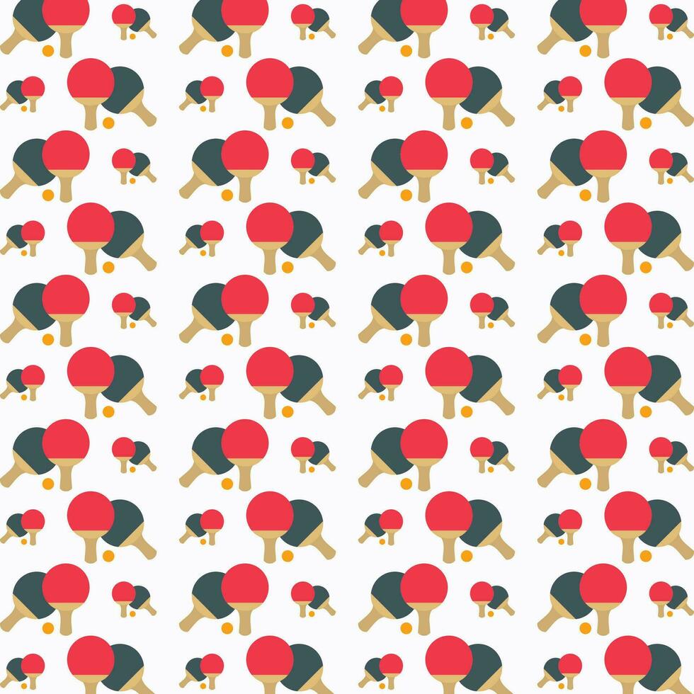 Table tennis repeating pattern colorful vector illustration background