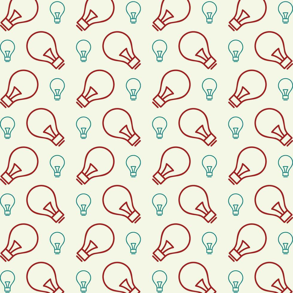 Bulb colorful pattern design repeating vector illustration beautiful background