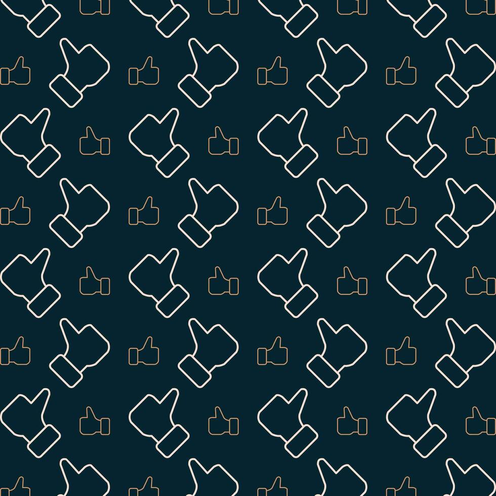 Like thumb vector art design repeating pattern colorful illustration background