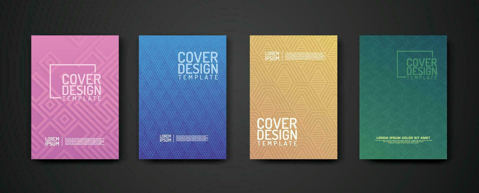 set cover Design template with geometric lines textured pattern ...