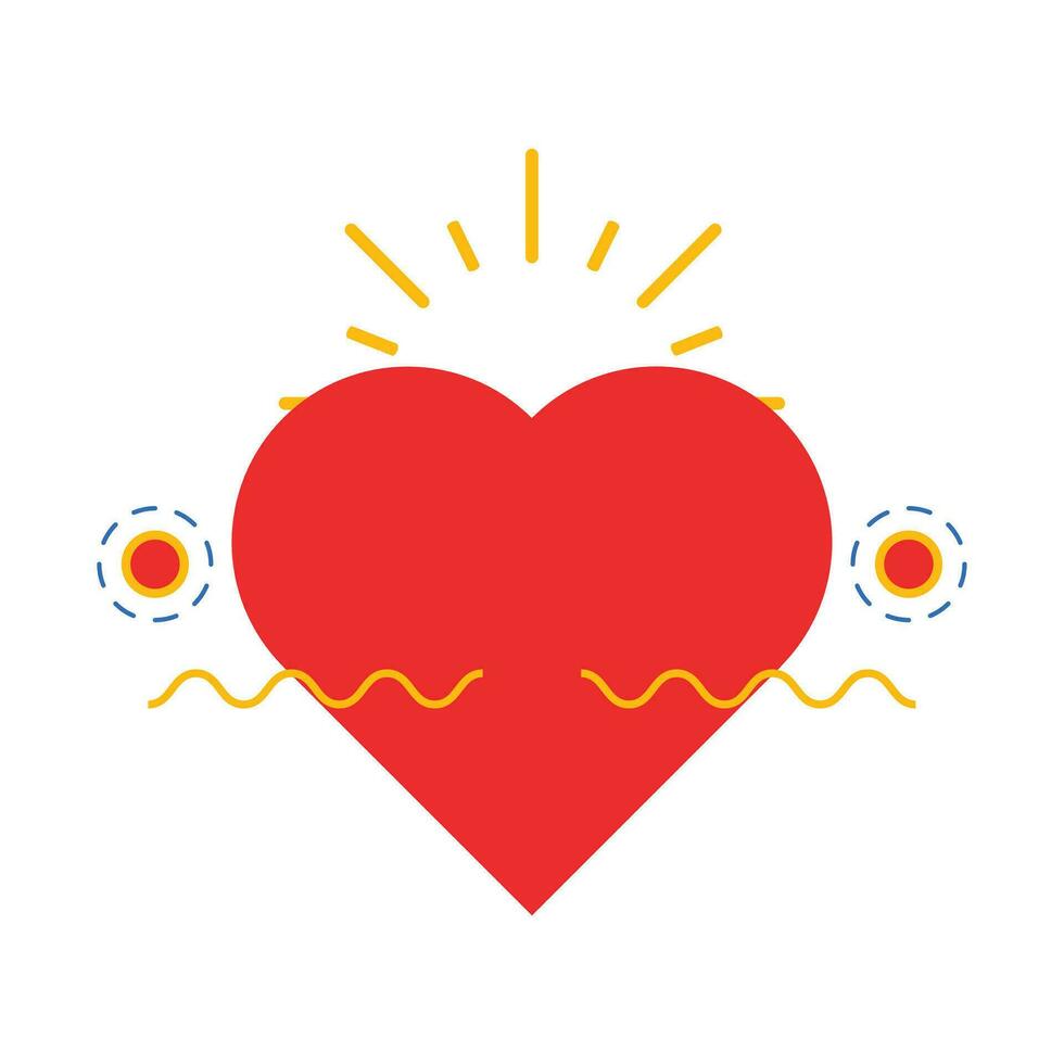 red heart icon. design element for valentine day vector