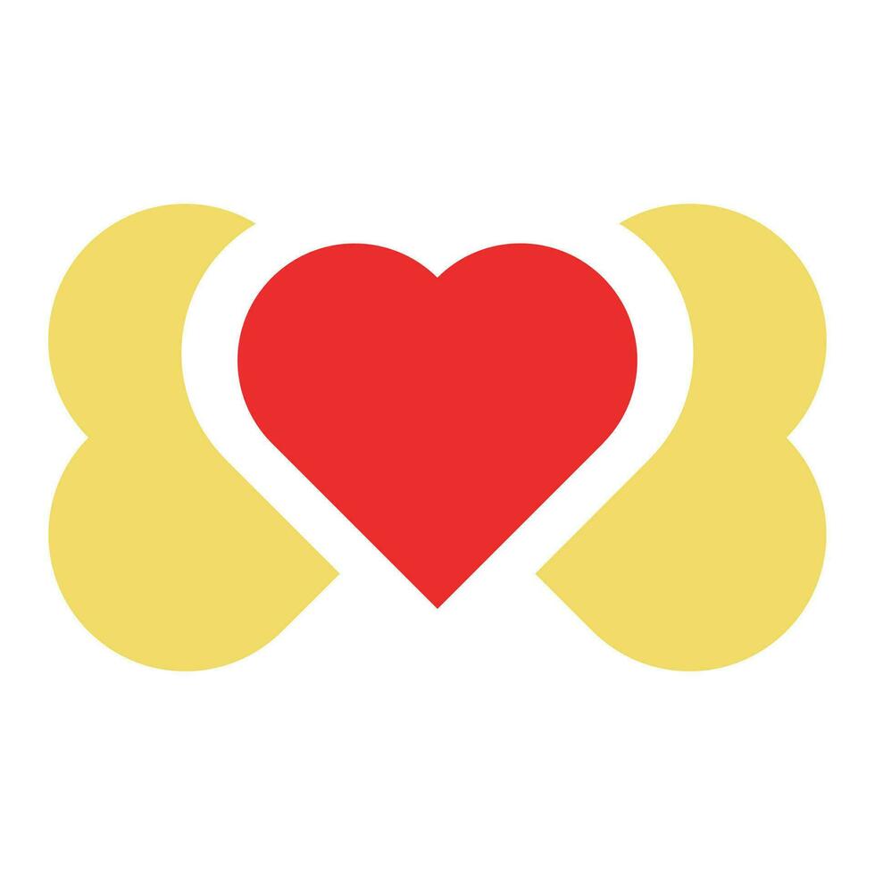 red heart icon. design element for valentine day vector