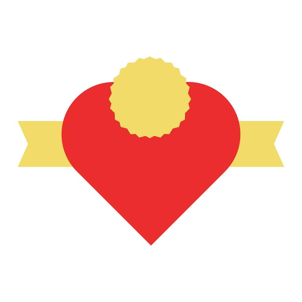 red heart icon. design element for valentine day vector