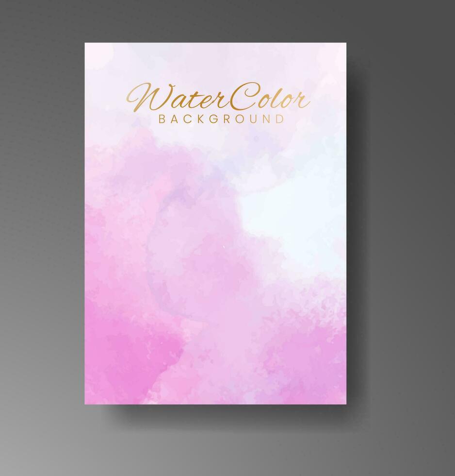 Cards with watercolor background. Design for your cover, date, postcard, banner, logo. vector