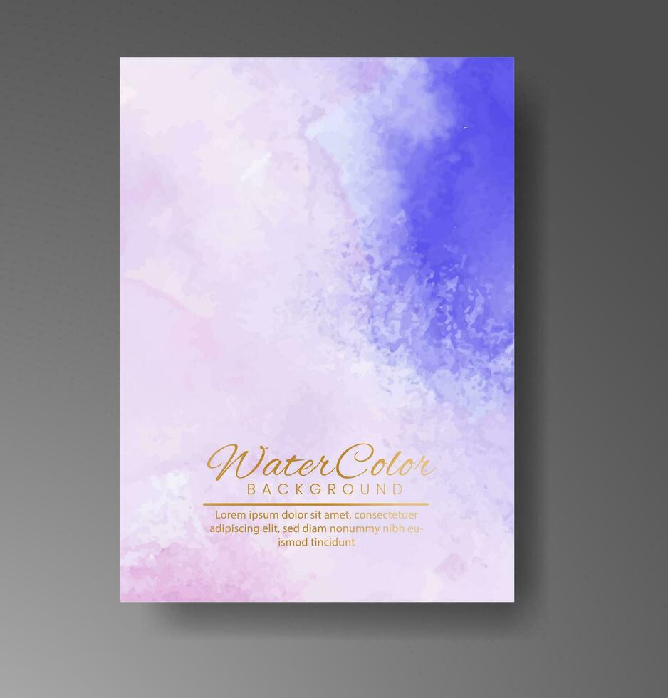 Cards with watercolor background. Design for your cover, date, postcard, banner, logo. vector