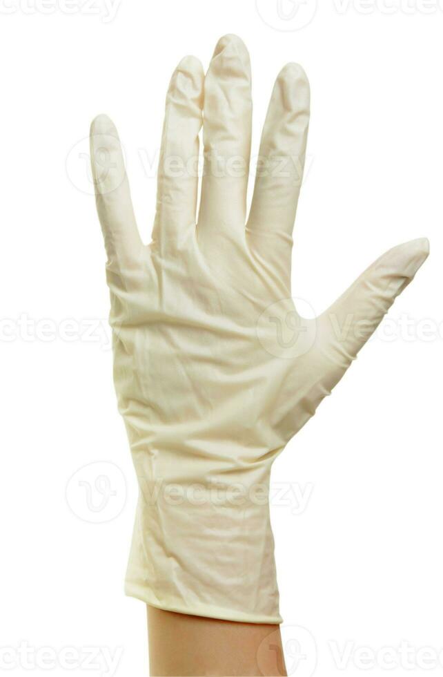 hand with gloves photo