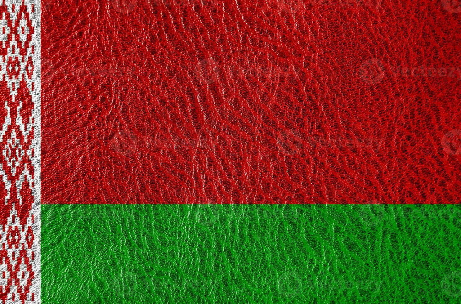 abstract leather texture with the flag photo