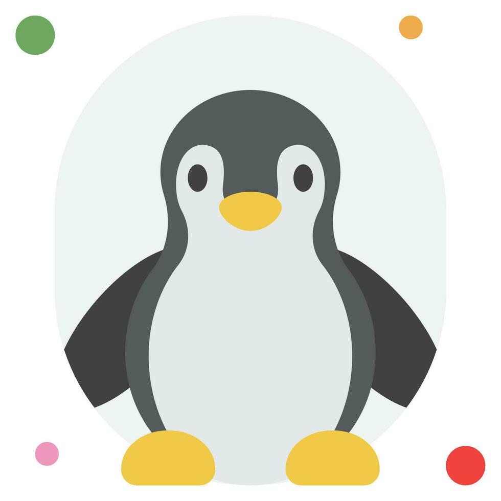 Penguin Icon Illustration, for web, app, infographic, etc vector