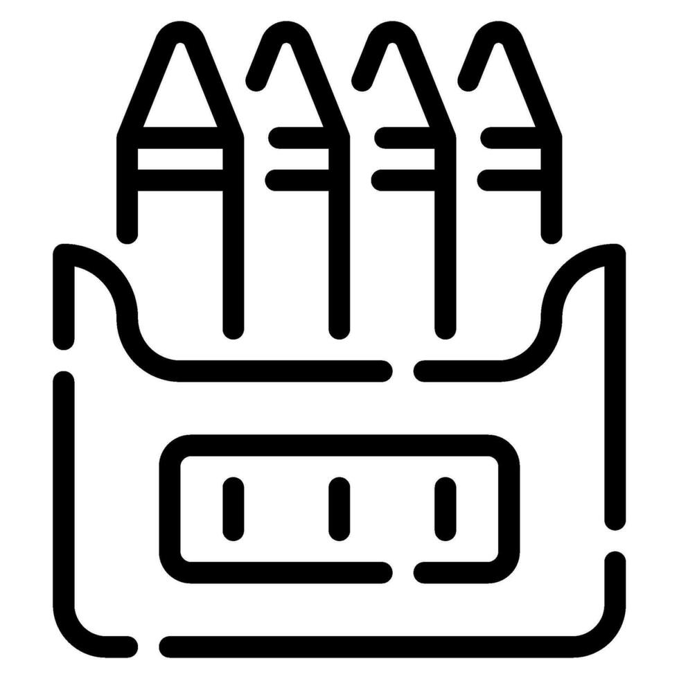 Crayons Icon Illustration for web, app, infographic, etc vector