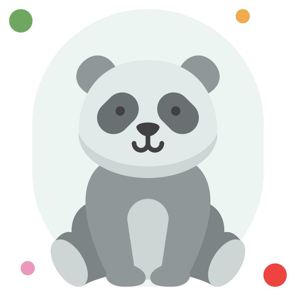 panda icono ilustración, para web, aplicación, infografía, etc vector