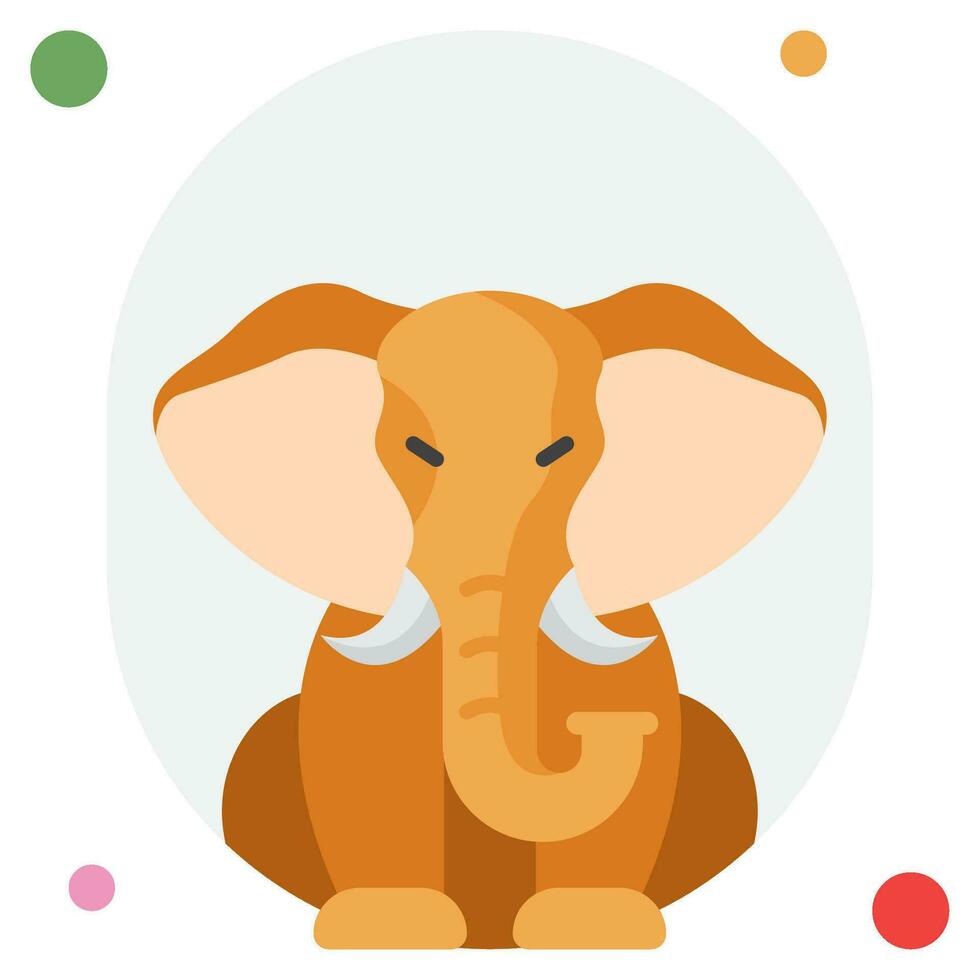 Elephant Icon Illustration, for web, app, infographic, etc vector