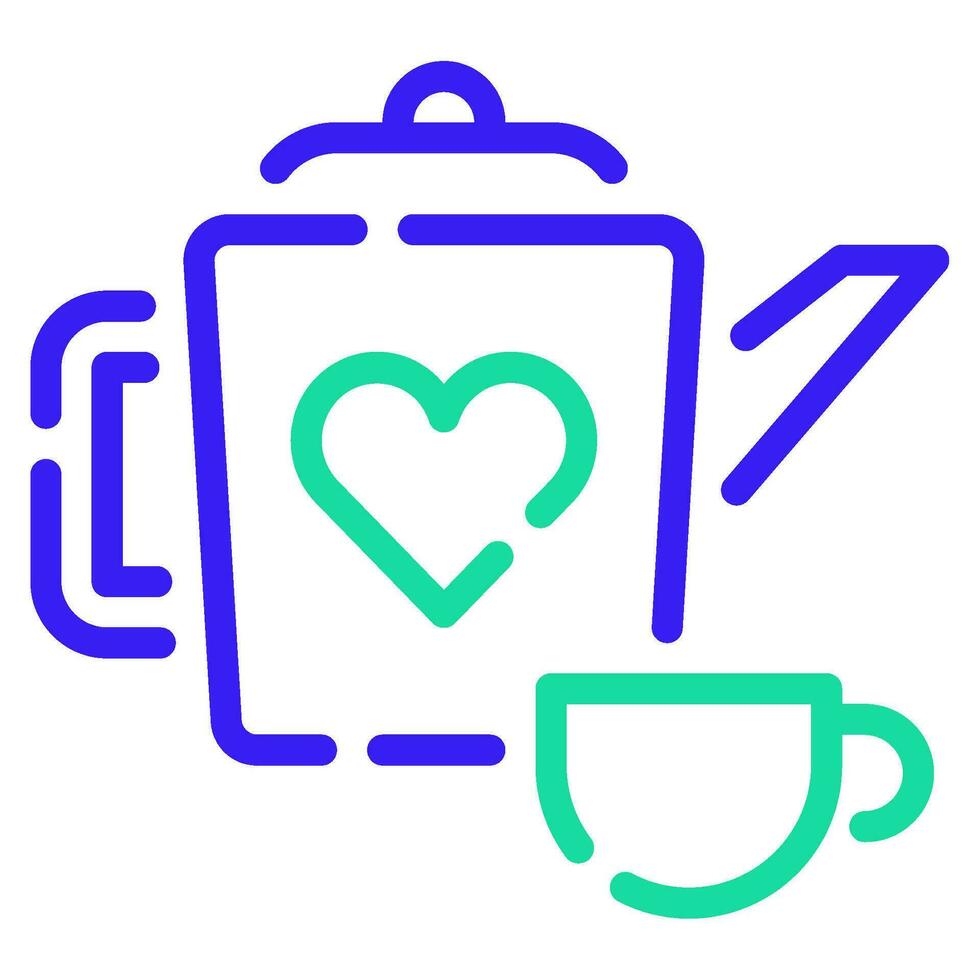 Tea Set Icon Illustration for web, app, infographic, etc vector