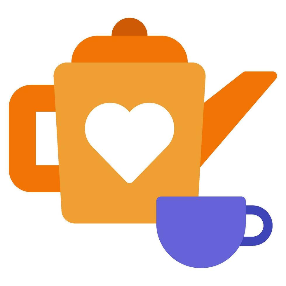 Tea Set Icon Illustration for web, app, infographic, etc vector