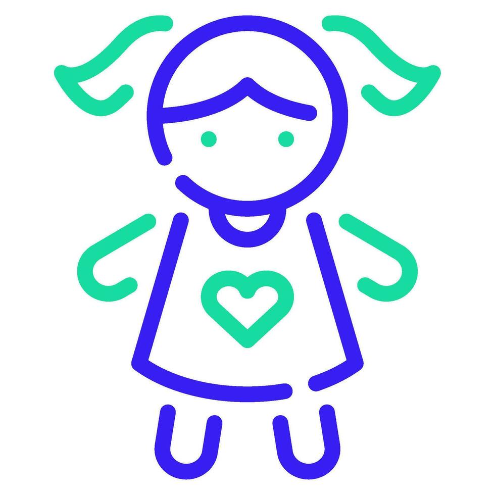 Doll Icon Illustration for web, app, infographic, etc vector