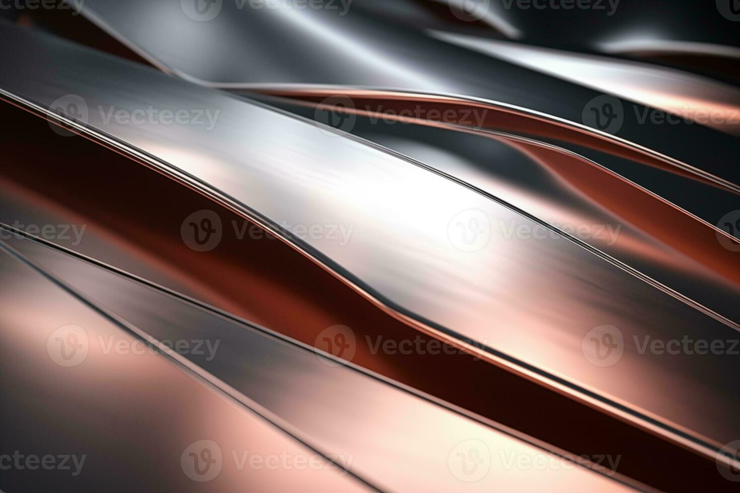AI generated The abstract background of the metal surface is glossy. photo
