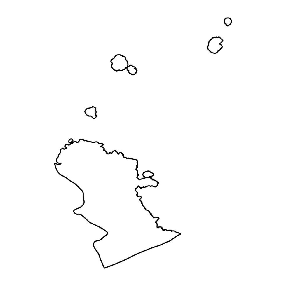 Riviere du Rempart district map, administrative division of Mauritius. Vector illustration.