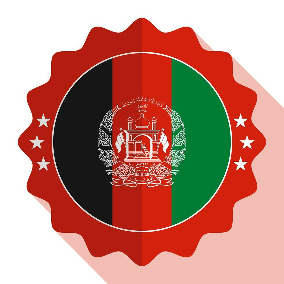 Afghanistan quality emblem, label, sign, button. Vector illustration.