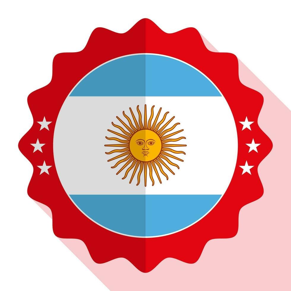 Argentina quality emblem, label, sign, button. Vector illustration.