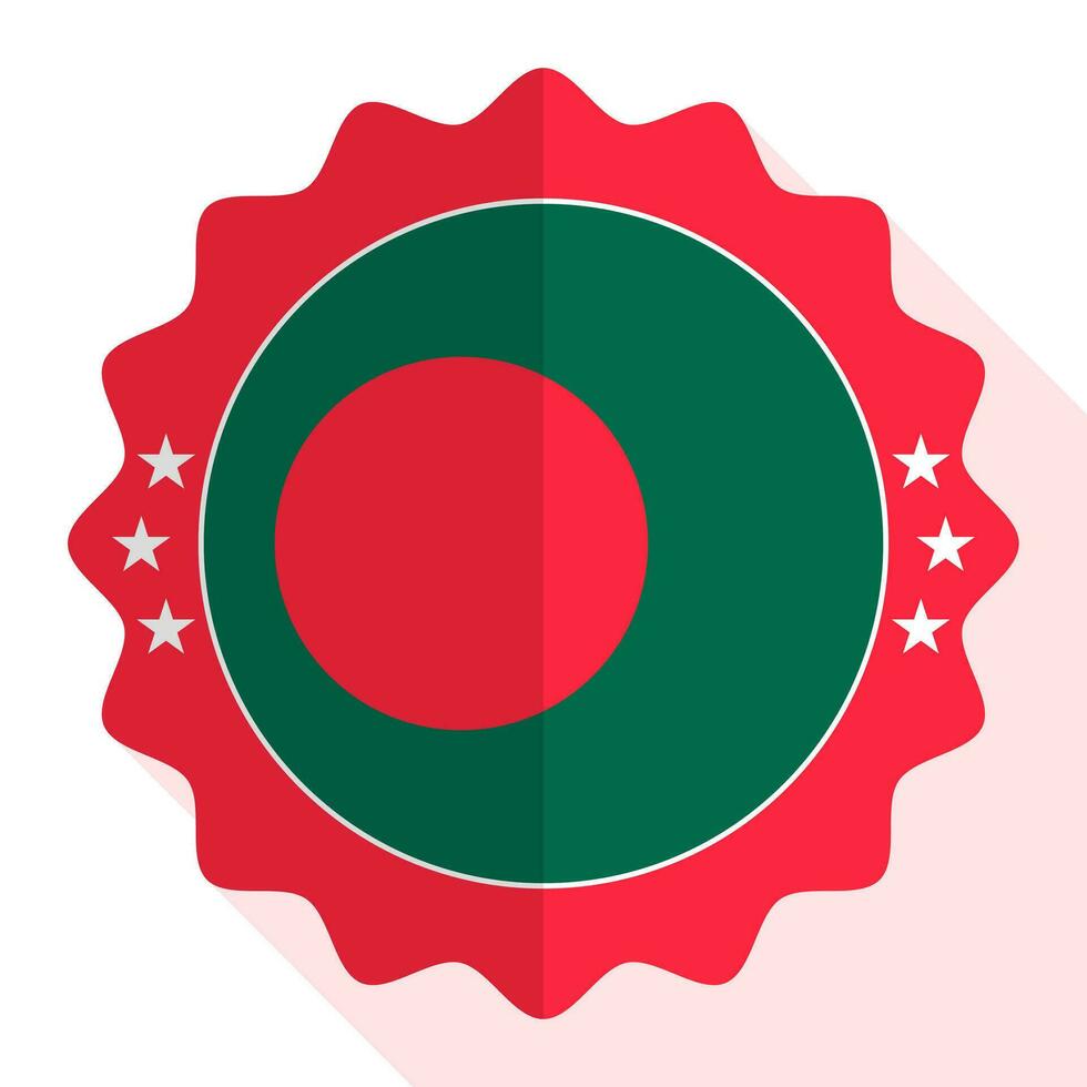 Bangladesh quality emblem, label, sign, button. Vector illustration.