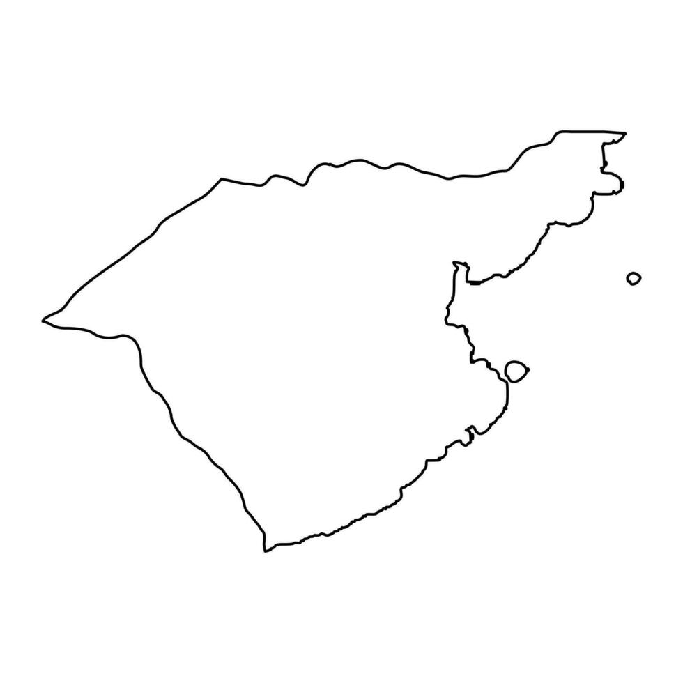 Grand Port district map, administrative division of Mauritius. Vector illustration.