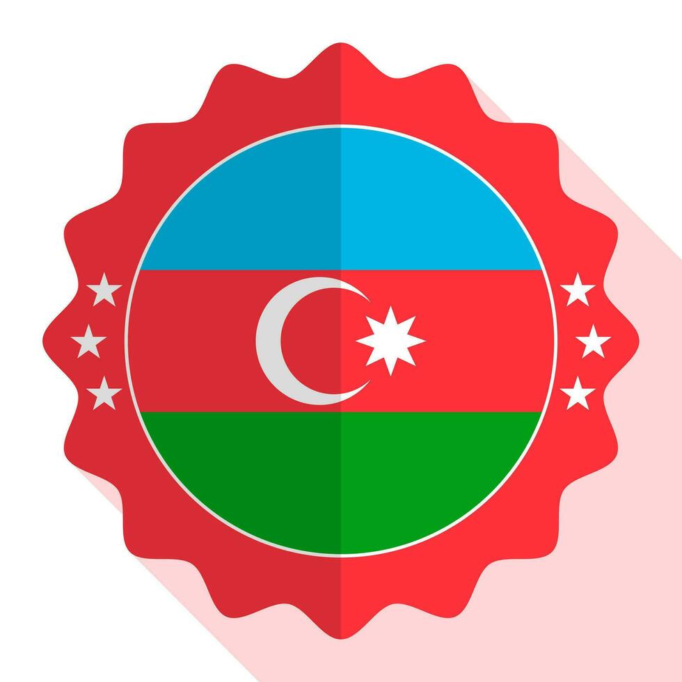 Azerbaijan quality emblem, label, sign, button. Vector illustration.