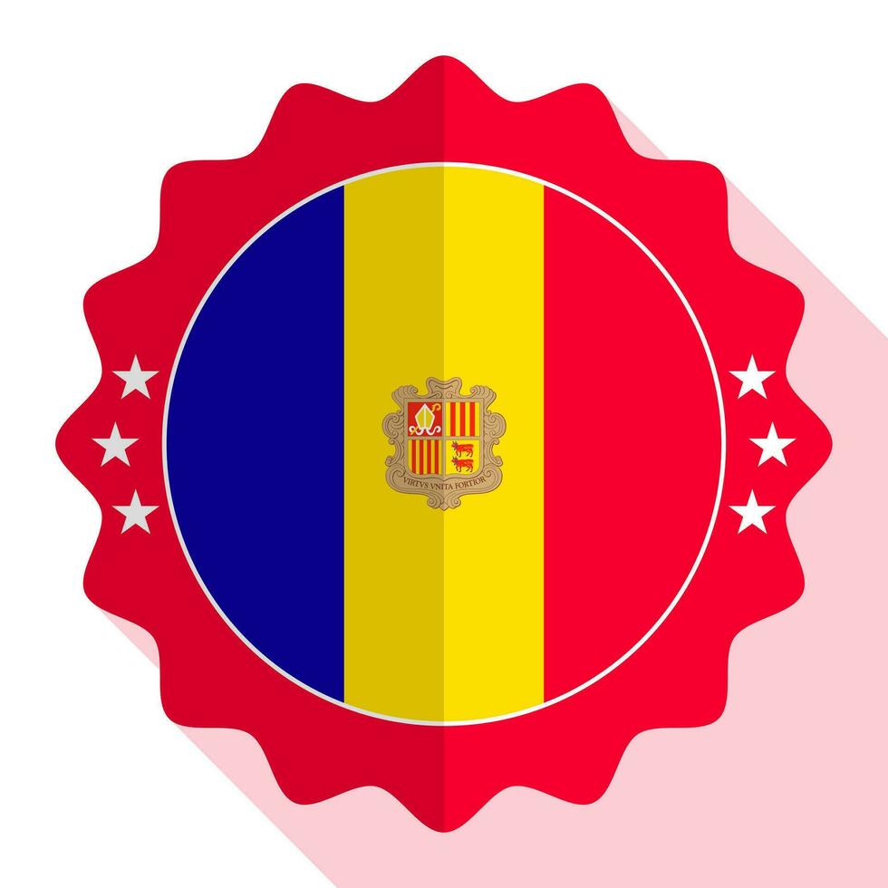 andorra calidad emblema, etiqueta, firmar, botón. vector ilustración.