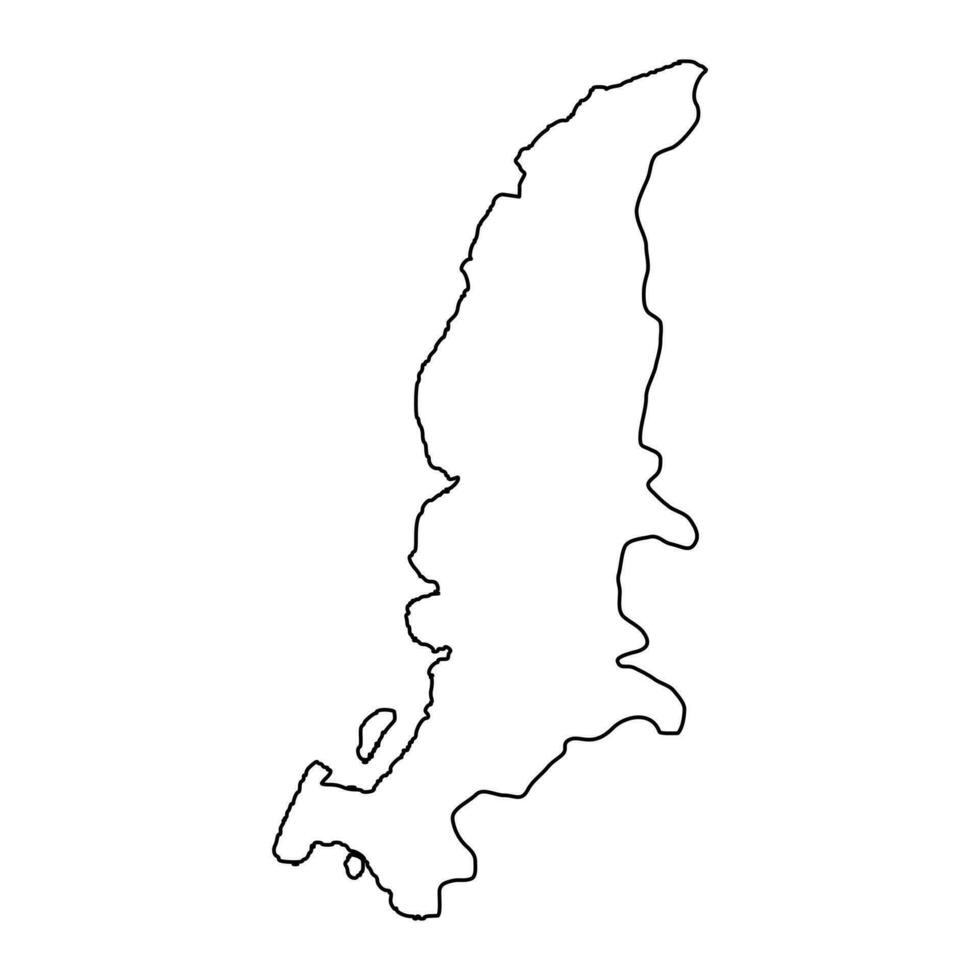 Riviere Noire district map, administrative division of Mauritius. Vector illustration.